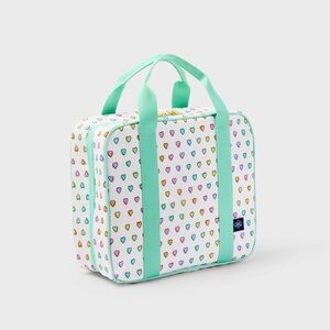Disco Hearts Wave Hanging Toiletry Bag White/Teal Roller Rabbit x Target NWT